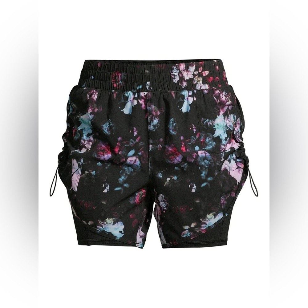 Avia‎ Women's Running Shorts with Side Bungees and Bike Liner - Picture 3 of 4